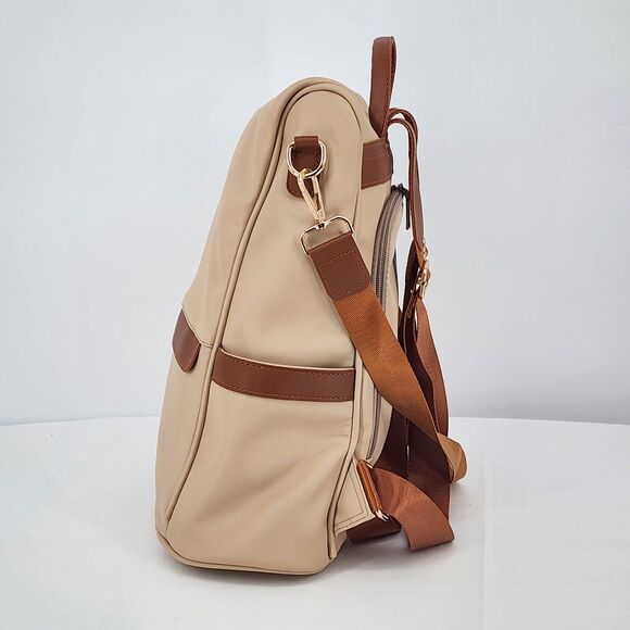 Cheruty Anti-Theft Tan Faux Leather Convertible Backpack - Picture 3 of 12